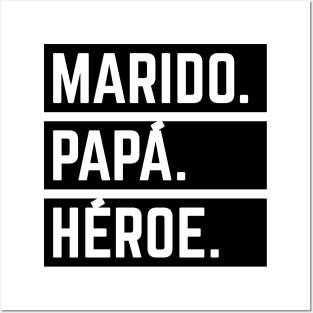 Marido Papá Héroe (Super Esposo / Superhéroe / Black) Posters and Art